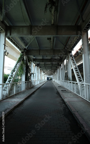 A picture with noise effect under bridge pedestrian walkway in Klang.