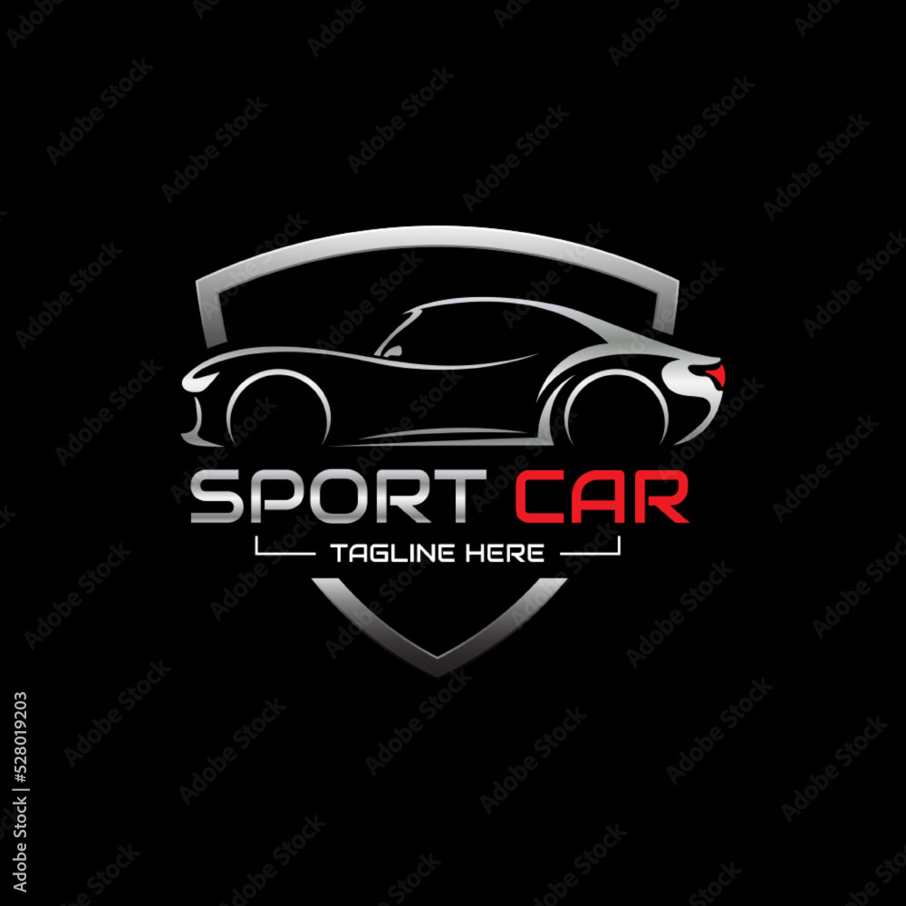 Sport car concept logo design template for automotive industry
