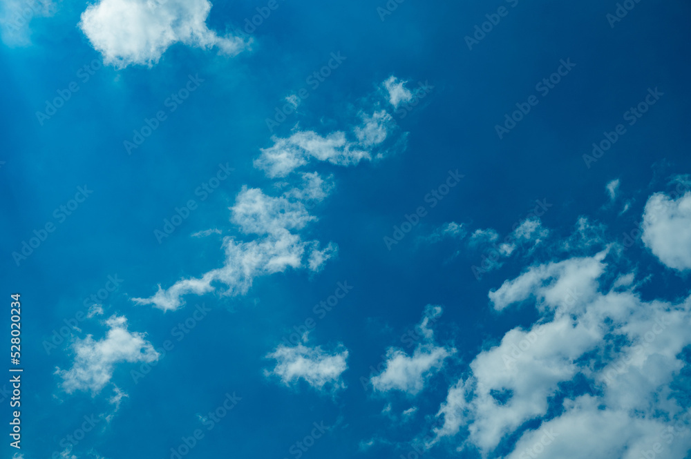 空と白い雲がふわふわ泳いでいる 空と白い雲がふわふわ泳いでいる