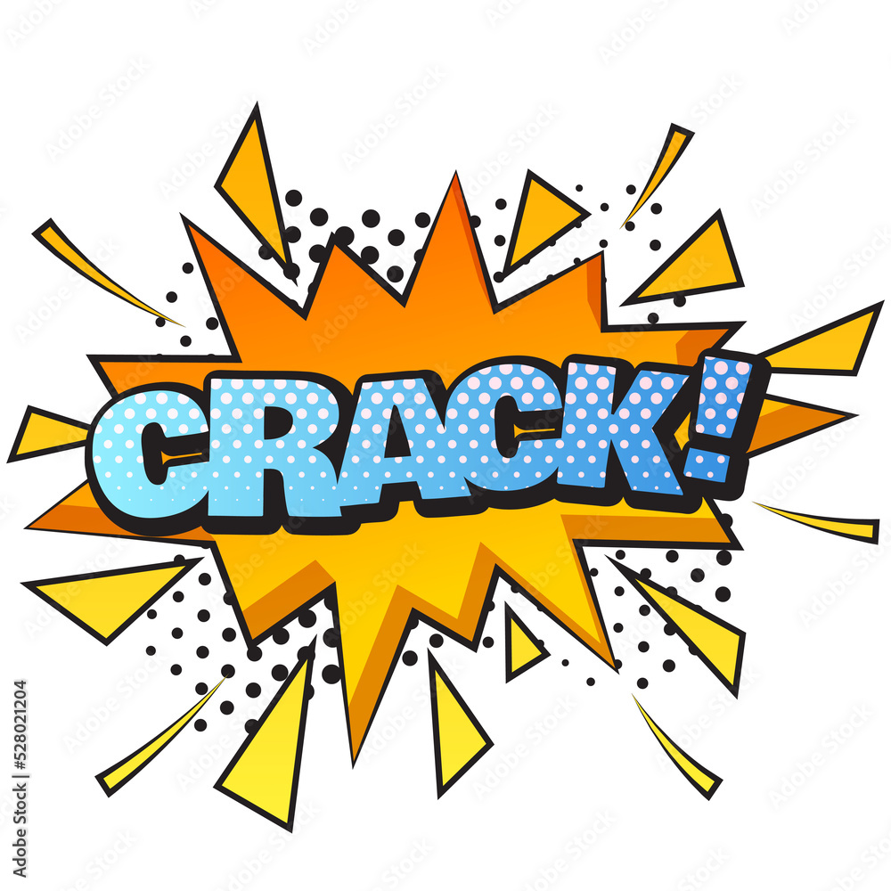 Fototapeta premium Comic speech bubble with Crack text. Crack comic.