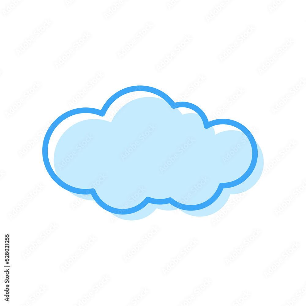 Blue cloud shape icon