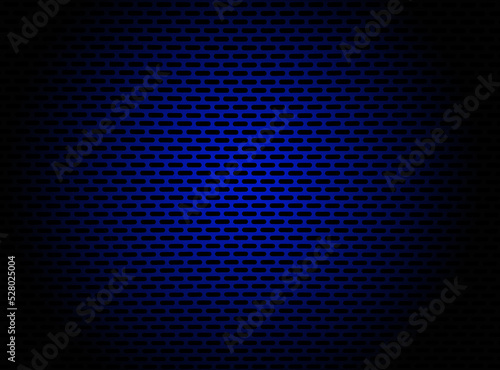 abstract blue metal grid background with dots pattern. © John