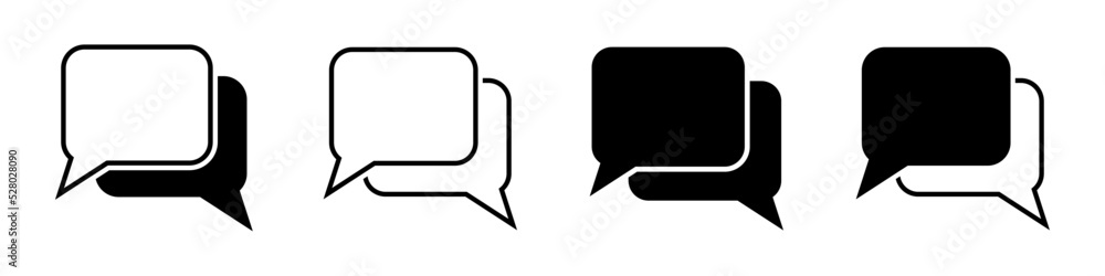 set of chat bubble icon vector set of chat bubble icon vector