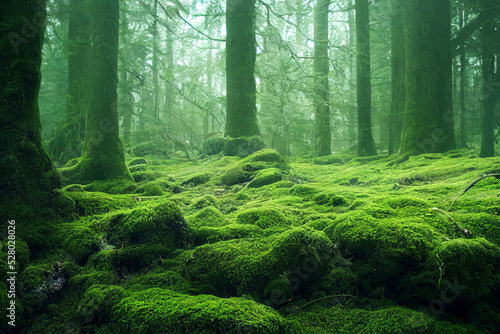 green mossy forest