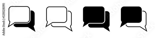set of chat bubble icon vector