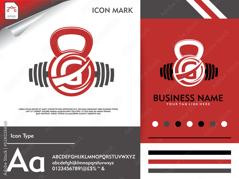 Fitness gym logo with creative letter G Fitness gym logo with creative letter G