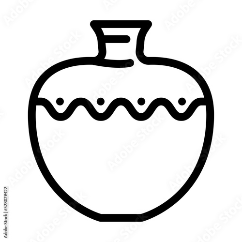 earthenware clay crockery line icon vector. earthenware clay crockery sign. isolated contour symbol black illustration
