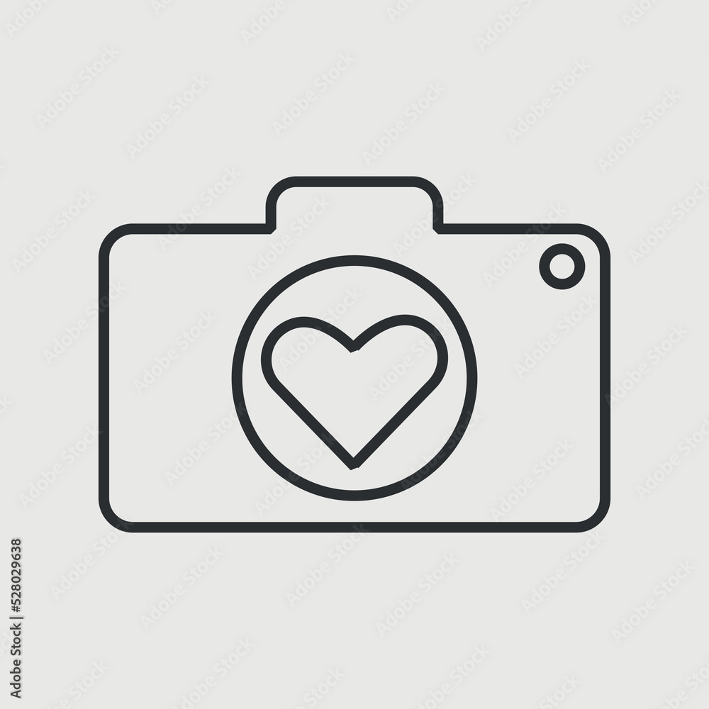 camera love icon camera love icon