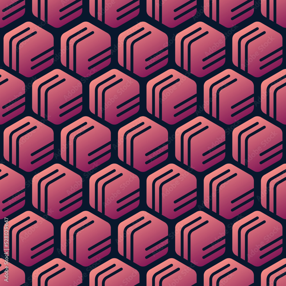 Geometric seamless pattern with geometric colorful impossible shapes hexagon cropped pattern for wall decoration. Patchwork ornament. Vector illustration. Geometric seamless pattern with geometric colorful impossible shapes hexagon cropped pattern for wall decoration. Patchwork ornament. Vector illustration.