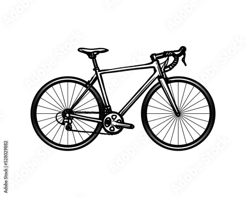 Bicycle icon vector. Race bicycle or racing bike illustration
