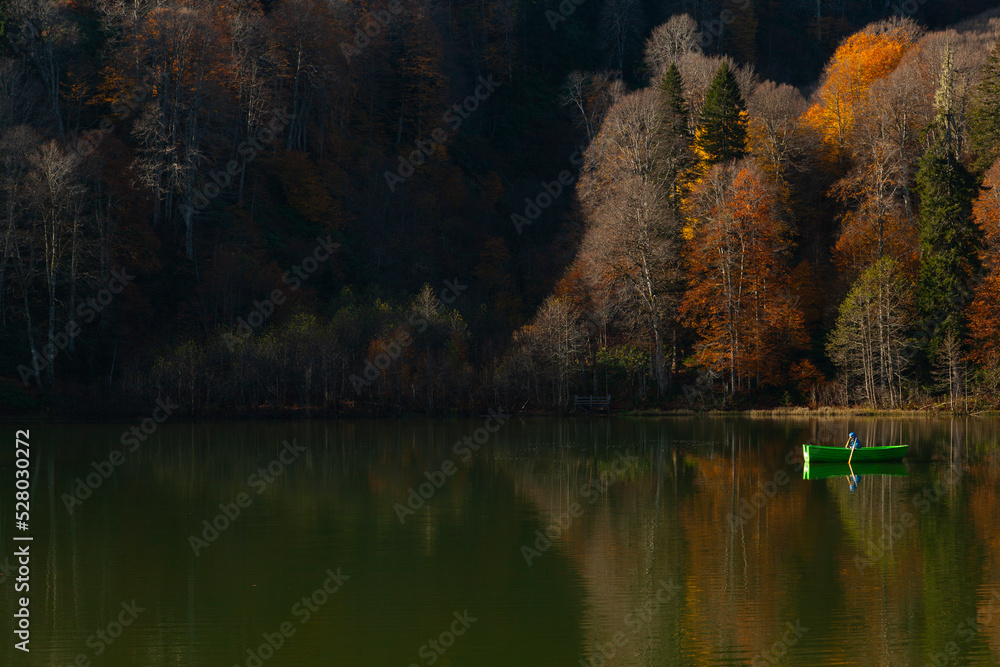 Autumn Colors in the Borcka Karagol Lake, Borcka Artvin, Turkey