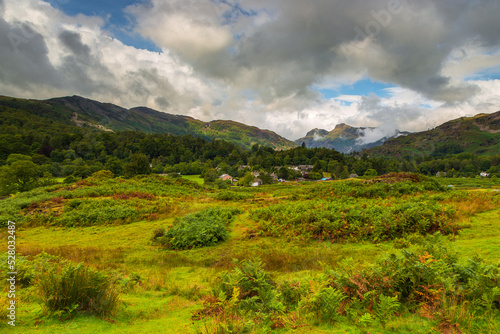 Mountain View in Langdale Valley, UK.