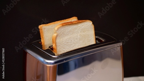 bread in a toaster