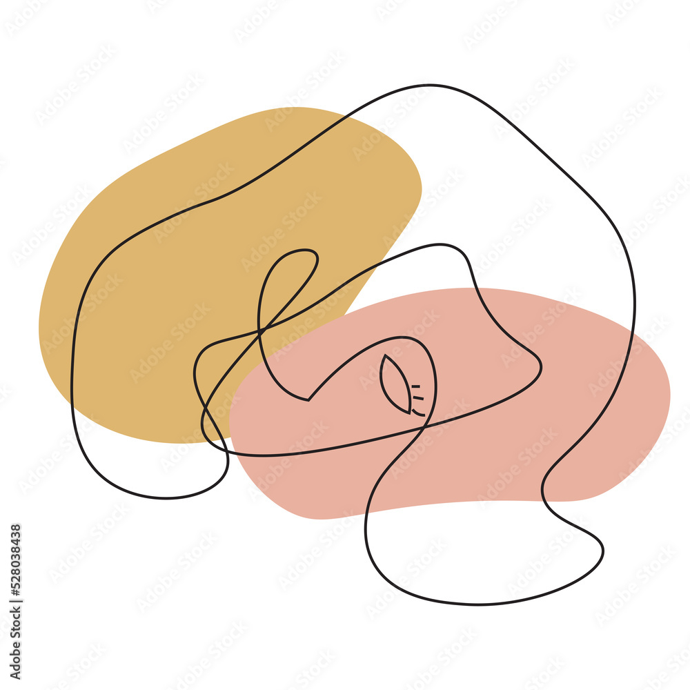 Fashion female line art minimalistic style. Fashion female line art minimalistic style.