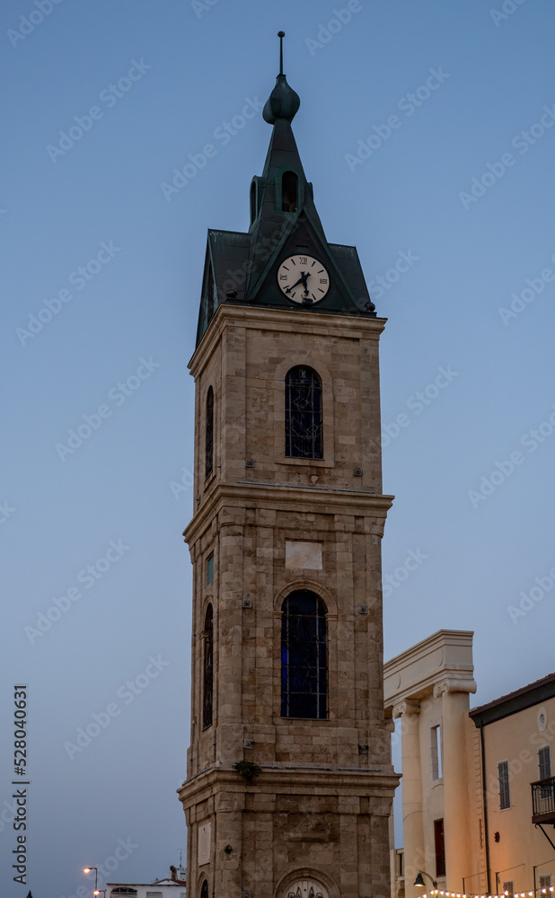 One of the symbols of Jaffa city, Clock Tower built by Ottoman Empire