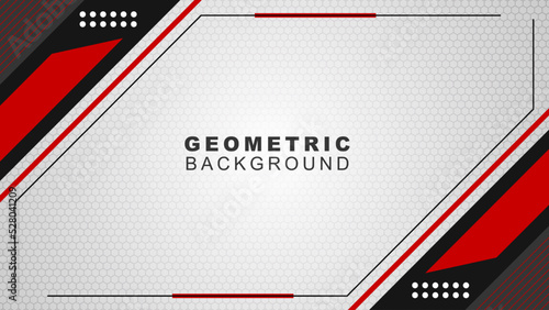 Geometric background in red and black with a pattern style, background for offline streaming, advertisements, banners, and others