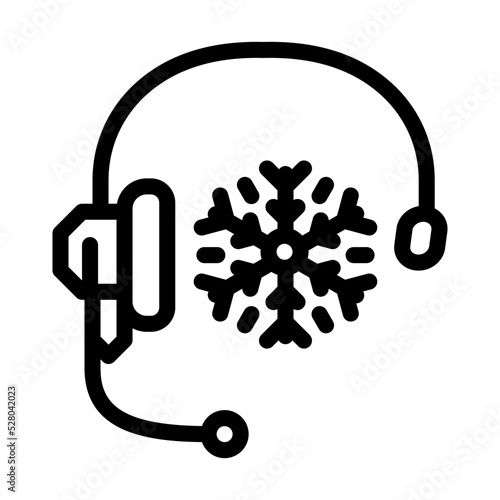 cold calling line icon vector. cold calling sign. isolated contour symbol black illustration