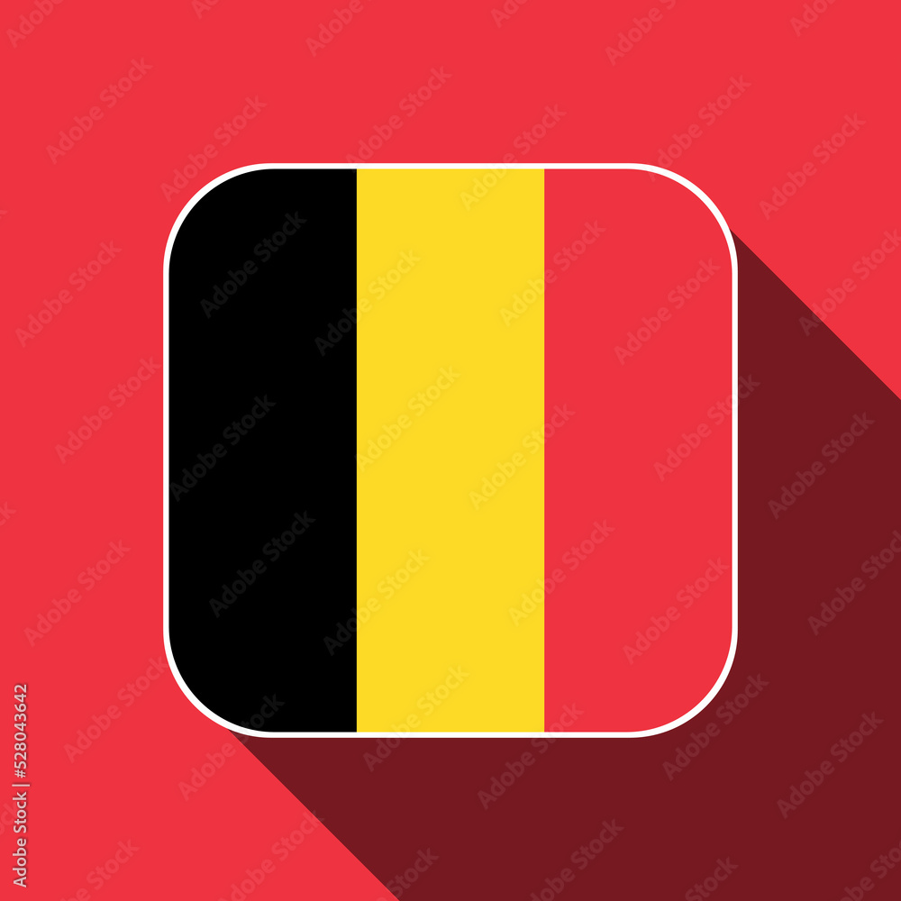 Fototapeta premium Belgium flag, official colors. Vector illustration.