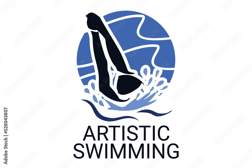 artistic swimming sport vector line icon. sport pictogram, vector illustration. artistic swimming sport vector line icon. sport pictogram, vector illustration.