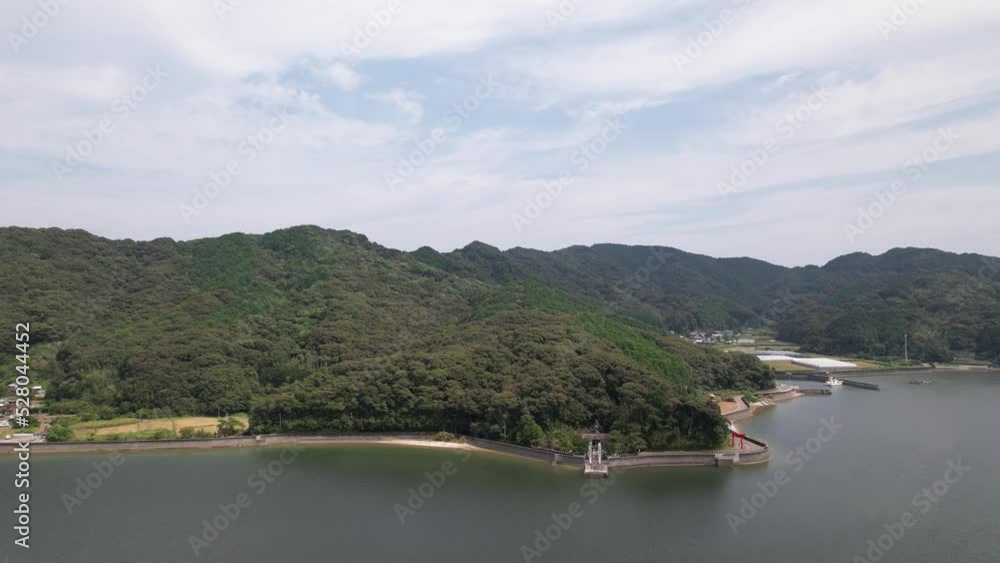 海の神社 ドローン空撮 海の神社 ドローン空撮