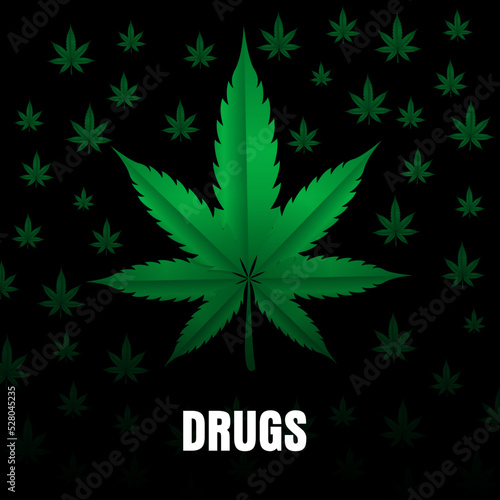 Collection of marijuana patter design vector. Modern gradient Marijuana drugs icon vector.