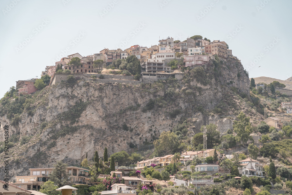 Castelmola is a village on the top of a hill with beautiful views over the mount etna, the sea and Taormina.