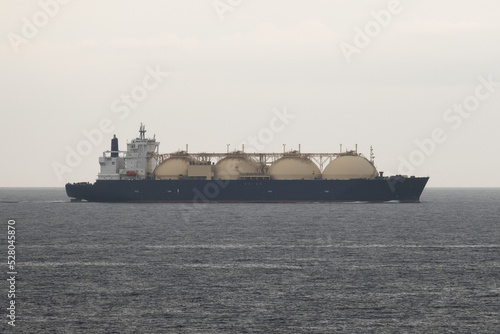 LNG tanker is sailing in the sea.