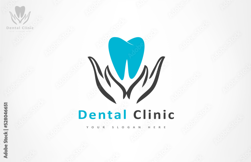 Fototapeta premium Tooth logo vector. Dental clinic. Dentistry design. 