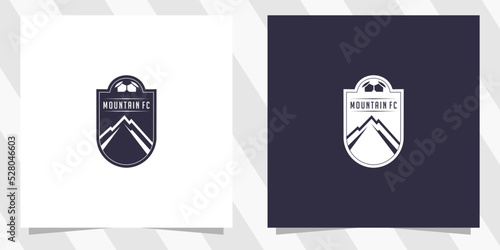soccer team with mountain logo design