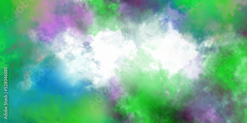 Abstract colorful background with bubbles. Modern design with Explosion of colored powder isolated on black background. Grunge texture and watercolor design and geometric shape in this design . 