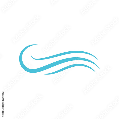 wave beach logo design vector illustration template © Nur