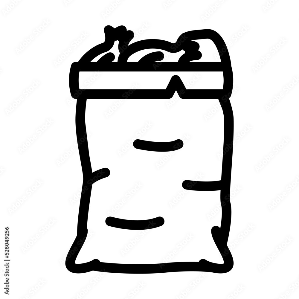 onion bag line icon vector. onion bag sign. isolated contour symbol black illustration onion bag line icon vector. onion bag sign. isolated contour symbol black illustration