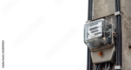The electricity meter measures the cost of electricity, converts the energy into cost money.