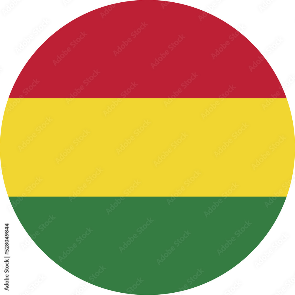 Fototapeta premium Circle flag vector of Bolivia