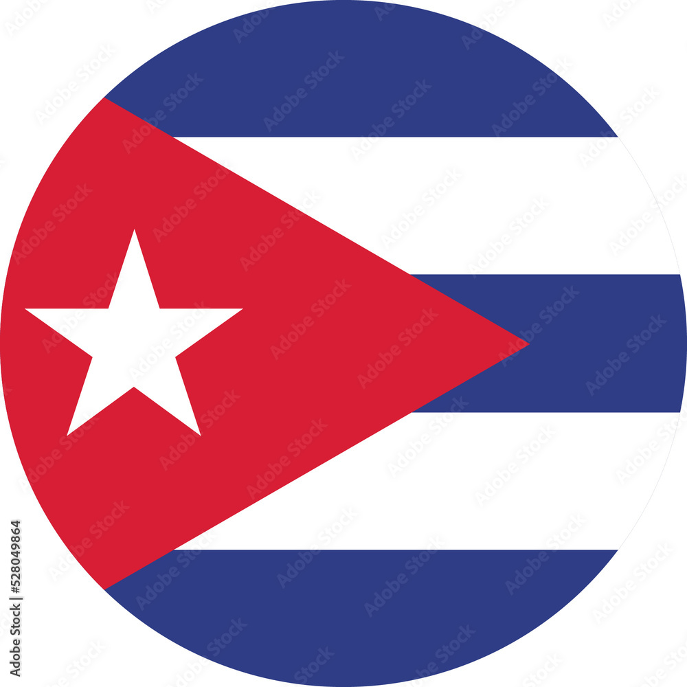 Circle flag vector of Cuba Circle flag vector of Cuba