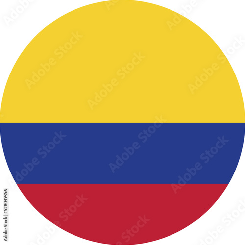 Circle flag vector of Colombia