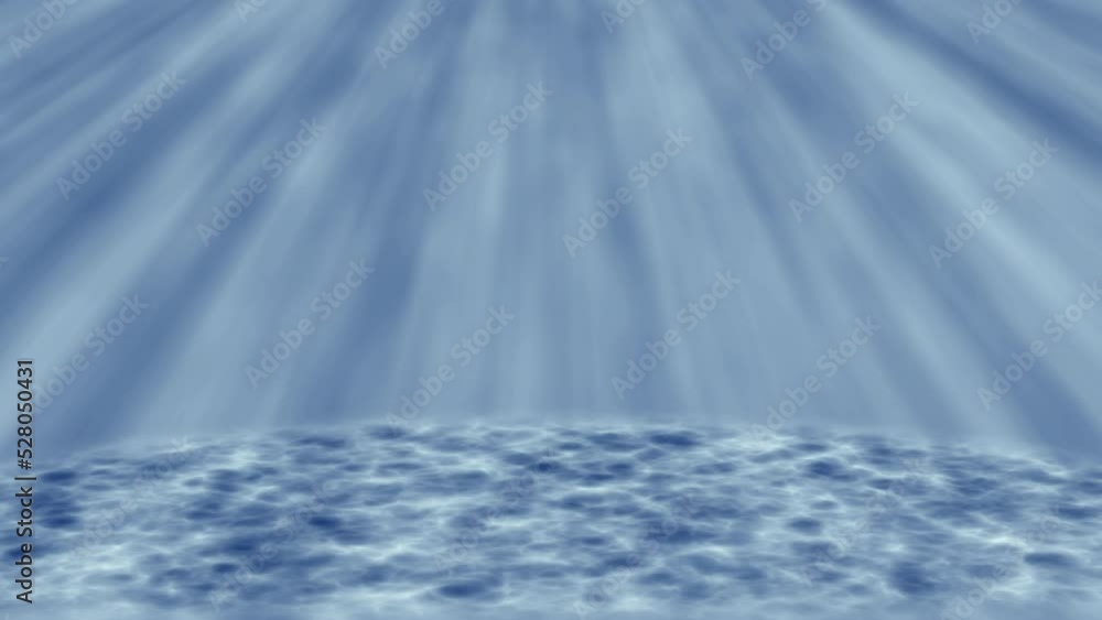 quiet 3d underwater scene with seabed and magical sunbeams. blue maritime background. loop. 23,98 fps quiet 3d underwater scene with seabed and magical sunbeams. blue maritime background. loop. 23,98 fps