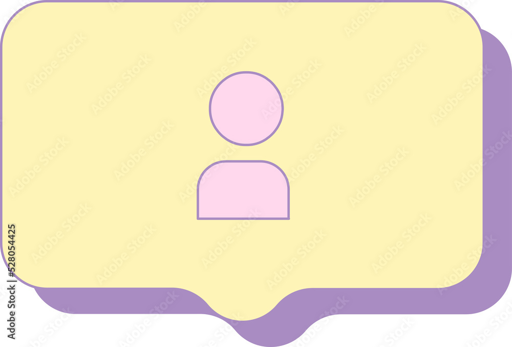 Bubble speach flat icon with subscriber Bubble speach flat icon with subscriber