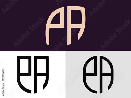 Creative Initial Letters PA Logo Designs Bundle.