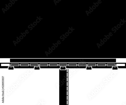 Outdoor blank billboard (advertising construction) png illustration