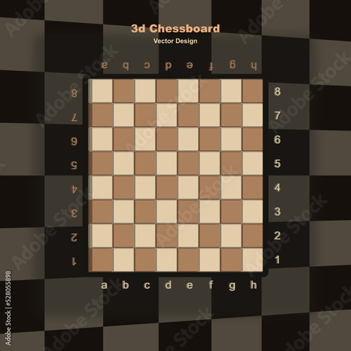 3D Chessboard Vector Design