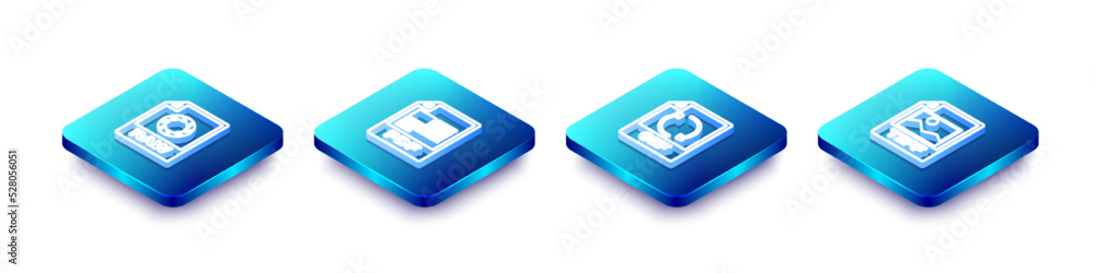 Set Isometric line RAW file document, PDF, GIF and TIFF icon. Vector Set Isometric line RAW file document, PDF, GIF and TIFF icon. Vector