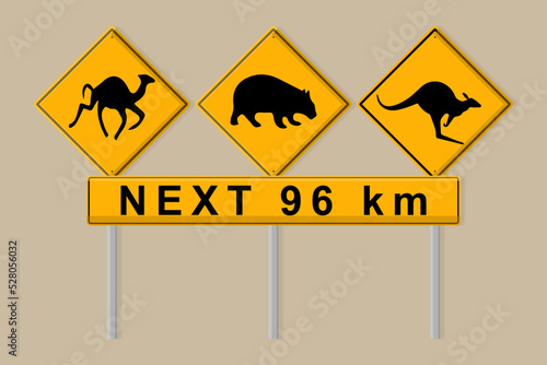 Australian Road Signs Vector