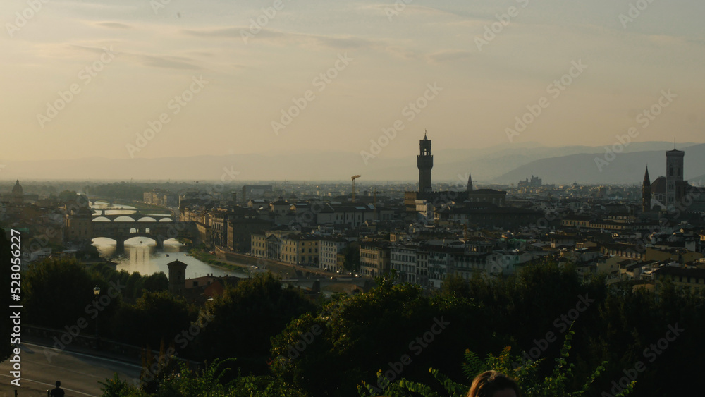 Atardecer en Florencia junto al rio Arno