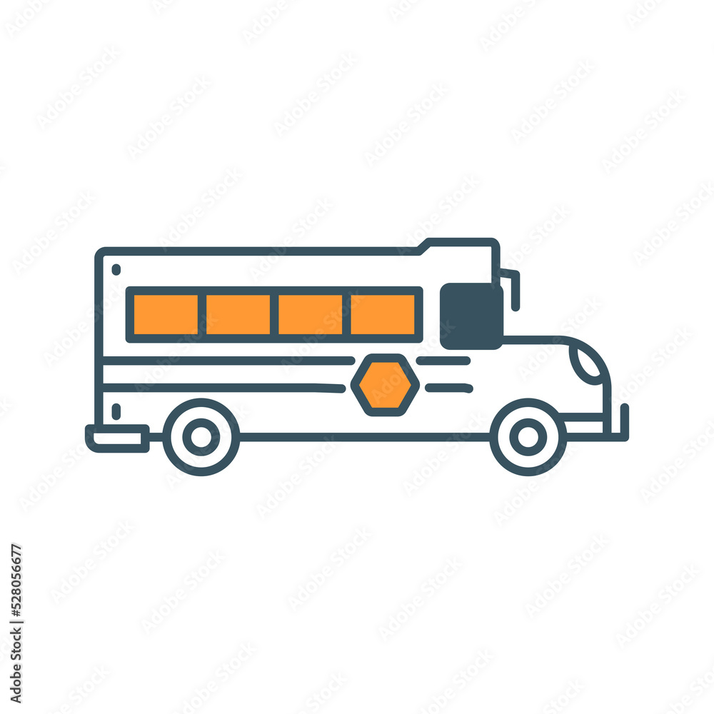 School Bus Icon Vector