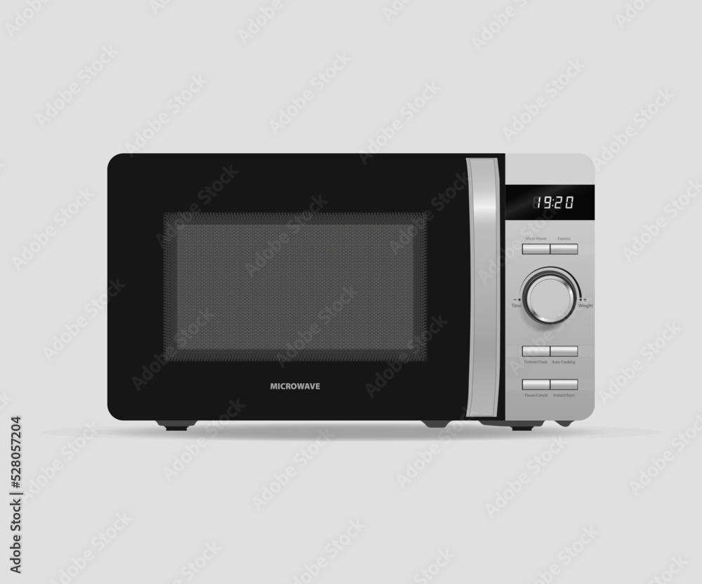 Microwave Oven Realistic Vector Illustration Microwave Oven Realistic Vector Illustration