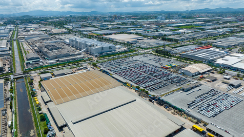 Photography Many new cars parking before shipping to Dealer Customer, Cars shipping to Ro-Ro