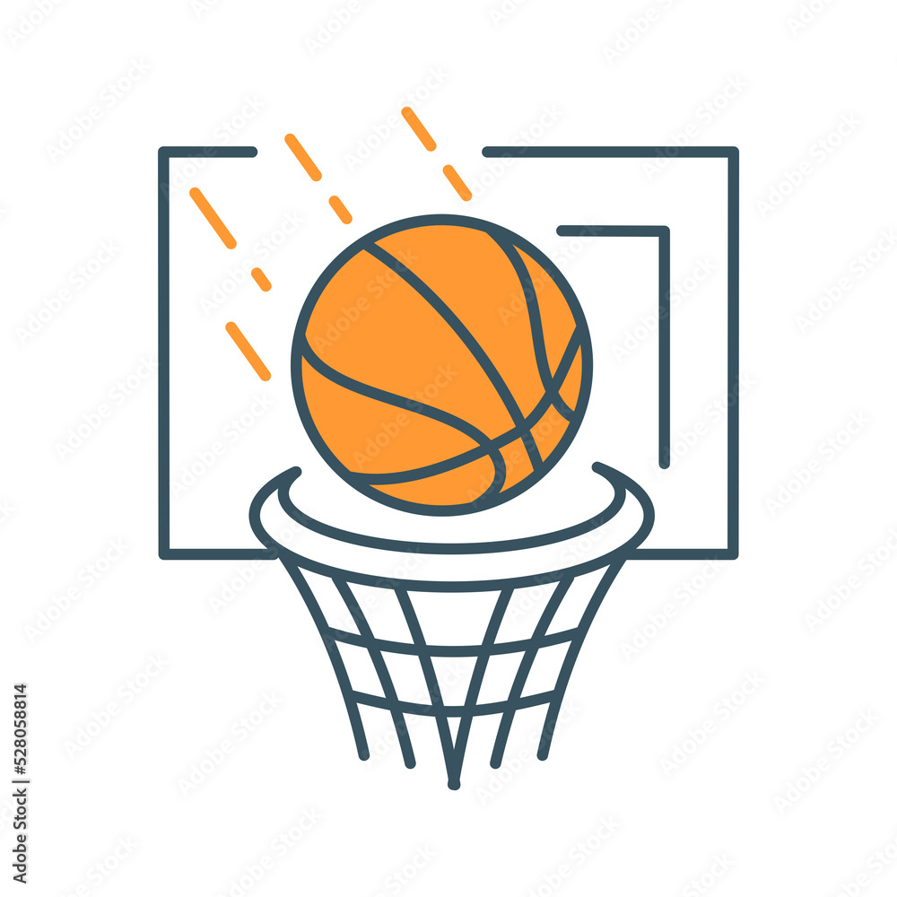 Shooting Basketball Icon Vector