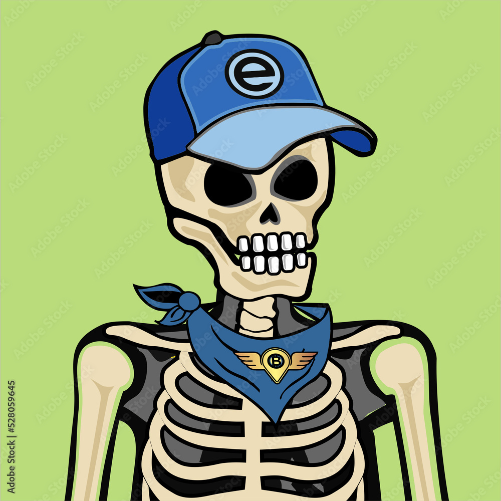 Skull Art, action figure of Skull with different fashion property used posses on colorfull background Skull Art, action figure of Skull with different fashion property used posses on colorfull background