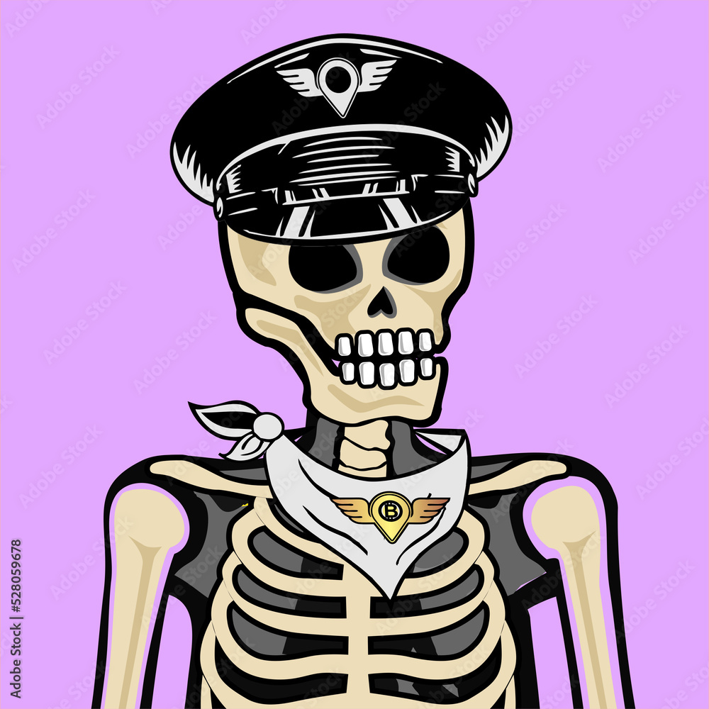 Skull Art, action figure of Skull with different fashion property used posses on colorfull background Skull Art, action figure of Skull with different fashion property used posses on colorfull background